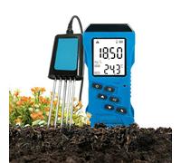Medidor digital de suelo para pruebas de nitrógeno, fósforo, potasio, pH de alta precisión, humedad y conductividad de nutrientes para evaluación de fertilidad del suelo