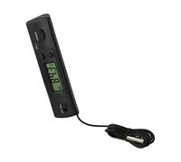 Medidor digital de temperatura con sonda cableada para interior, para refrigerador y monitoreo de temperatura ambiente con pantalla LCD transparente