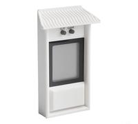 Medidor digital de temperatura máxima mínima con grado de impermeabilidad IP45, instalación de pared de invernadero de jardín interior y exterior, lectura Celsius Fahrenheit, blanco (blanco)