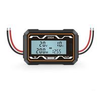 Medidor digital de vatios amperio modelo 100150200A para energía solar y control de batería RC con alambre aislado de goma de silicona y conectores de cobre de estaño (200A)
