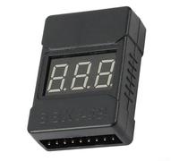 Medidor digital de voltaje de batería para 1 8S Lipo Li ion LiFe con ajuste de alarma de bajo voltaje de apagado a 3 8V y rango de voltaje total a 36V