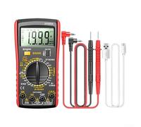 Medidor digital DT9205A con rango automático y retroiluminación, prueba de diodo de capacitancia de resistencia de corriente de voltaje compatible con funda protectora de silicona