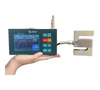 Medidor Digital Fuerza Empuje y tracción de Alta precisión,medidor Industrial tensión y compresión,dinamómetro digital de mano para Pruebas de Laboratorio Precisión de hasta ±0,5%(S-5KN/500KG)