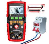 Medidor digital, medidor multifunción de alta precisión, probador eléctrico con transmisión de voz automática para electricistas enchufe doméstico batería automotriz reparación