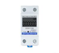 Medidor digital monofásico de energía eléctrica LCD KWH AC WattHour Meter 220V 60A con amplia temperatura de funcionamiento y estructura ignífuga para un uso seguro