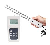 Medidor Digital Portátil De Humedad For Heno, Agujas Simples Y Dobles, Pantalla LCD HD, Analizadores De Humedad For Gavillas De Ovejas.,Escaneo sin daños(Double Needles)