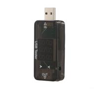 Medidor digital USB con cable de extensión de doble puerto, muestra la capacidad de corriente de voltaje y potencia, pantalla LED de 0.28 pulgadas para análisis de carga de batería, pantalla roja y
