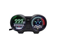 Medidor distancia moto Cuentakilómetros digital universal para motocicleta, medidor de velocidad, tablero instrumentos del motor, tacómetro, contador horas y KM/H