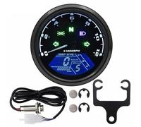 Medidor distancia moto Cuentakilómetros universal para motocicleta, tacómetro, 12000 RPM, 1-4 cilindros, medidor digital para