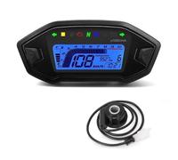 Medidor distancia moto Instrumento de 7 colores para motocicletas 2 y 4 cilindros, pantalla 10 000 mAh con sensor digital, indicador tablero