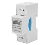 Medidor Eléctrico Digital 220V, 1 Fase 2 Hilos, 2P, Montaje en Riel DIN 35mm, 20 (80) A - Alta Precisión Clase 1, Salida de Impulsos, Para Consumo Activo