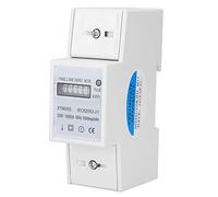 Medidor Eléctrico Digital 2P de Carril DIN 35mm, 220V, Contador KWh Electrónico - Con Indicadores LED, Registro de Pulso 5 + 1 Dígitos, Instalación Compacta y Centralizada