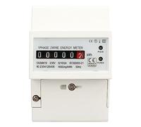 Medidor eléctrico monofásico 100A carril DIN seguimiento energético instantáneo - Precision clase 1 caja ignífuga indicador LED consumo para mesa casa