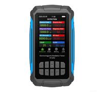 Medidor EMF, detector de RF 5 en 1 con humedad de temperatura, gaussmetro recargable tipo C para torre de oficina en casa (negro)