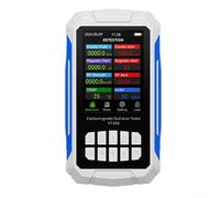 Medidor EMF, detector de RF 5 en 1 con humedad de temperatura, gaussmetro recargable tipo C para torre de oficina en casa (blanco)