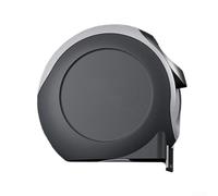 Medidor enrollable de 5 m, negro, ergonómico, cinta métrica de doble cara con clip para cinturón para uso profesional (B)
