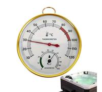 Medidor Higrómetro De Temperatura Para Sauna: Medidor De Humedad Analógico, Termómetro Para Sala De Vapor De Madera, Dispositivo De Monitoreo De Doble Escala, Indicador Duradero De Montaje