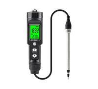 Medidor Humedad, Probador de suelo Digital EC/Temp 0,00~10,00 mS/cm medidor de conductividad Sensor analizador de tierra con ATC jardín de plantación al aire libre(EC-8801BB)