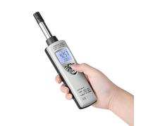 Medidor Industrial De Temperatura Y Humedad, Comprobador De Temperatura De Bulbo Húmedo Y Punto De Rocío Del Aire, Tiempo De Respuesta De 10 S, Pantalla LCD Dual Extragrande De 4-1/2 Dígitos