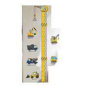 Medidor Infantil Pegatina de pared altura con dibujos animados for guardería, regla crecimiento infantil, tabla(Color-01)