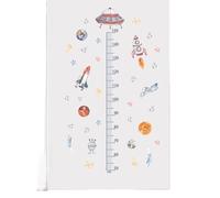Medidor Infantil Pegatinas de pared con regla medición altura cohete nave espacial temática, decoración del hogar