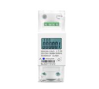 Medidor inteligente de energía Corriente de voltaje 100A Dds238-2 zn/s Rail DIN de una sola fase KWh Vatio hora del medidor de energía monitor kwh wattmeter Medidor de electricidad ( Color : Bianco ,