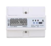 Medidor KWH digital LCD trifásico de 4 cables Vatímetro de carril DIN Medidor de energía eléctrica con comunicación para uso comercial industrial Construcción de metal ABS