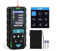 Medidor Láser 50M,RockSeed Pantalla HD IPS Medidor de Distancia Láser Digital con Sensor de Ángulo Eléctrico,Telémetro Láser Portátil con 5 Unidades,Medición de Distancia/Área/Volumen/Pitagórico,etc.