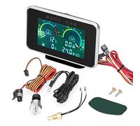 Medidor LCD de coche 4 en 1 presión aceite digital voltaje temperatura del agua combustible instrumento universal 9-36V para camión SUV RV