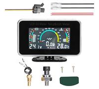 Medidor LCD para coche 3 en 1 indicador digital de presión aceite voltaje y temperatura del agua instrumento universal 9-36V camión SUV RV