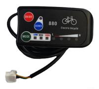 Medidor LED de bicicleta eléctrica de 36 V 48 V compatible con controlador KT LED880 que muestra velocidad, porcentaje de batería, kilometraje y códigos de falla