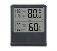 Medidor magnético de temperatura y humedad para interiores, diseño delgado para un control del clima sin esfuerzo en tu espacio (MC06Y negro inglés)