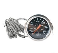 Medidor mecánico de temperatura del agua de 52 mm, 40-120°C/37.8-121.1 °C 12V con sensor NPT 1/2 para monitoreo preciso del refrigerante en coches, camiones, barcos, carcasa de metal, diales