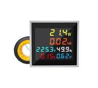 Medidor multifunción con pantalla Digital LCD 6 en 1 D48-2058 Mini medidor electrónico de corriente de voltaje de vatios-hora(AC 250-450V)