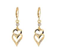 Medidor Pendientes Clásicos Pendientes Niñas Cristal Plata Delicado Mujeres Grandes Circonita Oreja Piercing Aretes Pendientes de aro Negro, talla única, Siron, Sin piedra preciosa