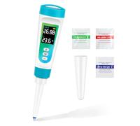 Medidor pH Alimentos,Medidor de pH Digital con Pantalla LCD Retroiluminada,pH Meter Digital para Masa de Pan,para Agua, Queso, conservas, Carne y muestras solidas