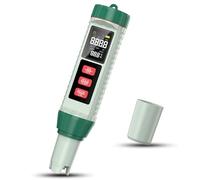 Medidor pH piscinas 5 en 1 con pantalla digital, mide TDS/EC/Salinidad/Temperatura/pH. Incluye una solución de calibración. El medidor de pH Agua es adecuado para piscinas, acuarios y spas.