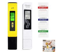 Medidor PH TDS EC, Medidor Calidad del Agua, 4 en 1 PH TDS EC Temperatura, Probador Portátil de Alta Precisión con Autocalibración, Tester para Agua Potable, Acuario, Piscina, Hidroponía, Laboratorio