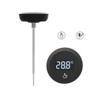 Medidor ph Tierra, Termómetro digital con pantalla táctil y sensor de acero inoxidable, resistente al agua, for cocina