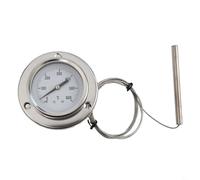 Medidor profesional de temperatura de horno hecho de acero inoxidable con largo extensor de línea adecuado para calderas y cocinas de 0 a 600 grados