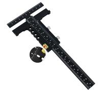 Medidor profesional para carpintería, regla en T, herramienta de medición multifuncional, calibre de marcado, de aluminio