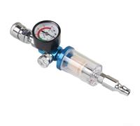 Medidor regulador de aire en línea filtro de trampa de agua de aceite herramientas neumáticas para pintura de aerógrafo con separador de humedad de cobre de rosca de 1/4 (G)