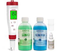 Medidor TDS, pH y EC, medidor ph agua potable, visualización simultánea de TDS, pH y temperatura, 4 en 1 laboratorio ph-metro para cultivo, hidroponía, acuario, spa y elaboración de vino