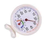 Medidor y Temperatura Alta de Humedad Precisión Analógico Abs | Escala Fácil de Leer, Uso Múltiple, Diseño Discreto Moderno, Blanco, para Congeladores y Enfriadores