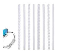 Medidores de anillos, kit de tallas de anillos de silicona invisible, suministros de joyería para gimnasio, boda, novia, compromiso, fiesta, cumpleaños, vacaciones, llavero de dedo, Refer to