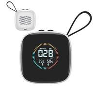 Medidores de calidad del aire interior: probador de humedad con pantalla LED pequeña con correa, probador de humedad doméstico multiusos para dormitorios, salas de estar