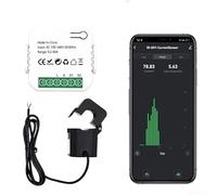 Medidores de Electricidad, para Smart Life Medidor de Energía WiFi 80A con Abrazadera, Monitor de Energía Inteligente para Tuya, para Monitoreo de Consumo de Energía en Tiempo Real (1)