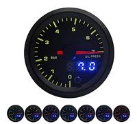 Medidores de presión de combustible de reemplazo automotriz 2 "52 mm 7 colores LED Pantalla dual Boost/Water/Oil Temp/Oil Pressure/Volt/Air Fuel Ratio/EGT/Tacómetro Car Gauge + Gauge P
