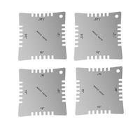 Medidores de radio de acero inoxidable con muescas para guitarra, herramientas Luthier que incluyen medidores de radio con muescas de guitarra de acción de cuerda