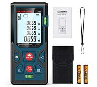 Medidores Laser 50 M, Telémetro Láser con 2 Burbujas de Niveles in M/In/Ft, Memorias 99 Datos, Pantalla LCD Retroiluminada, Medición de Pitágoras, IP54, Automático Apagado, Calibración Automática